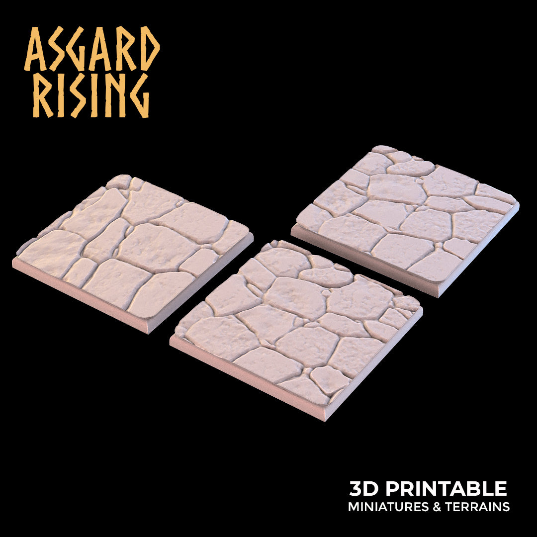 Stone Floor - Set of Square & Rectangle Bases - Asgard Rising