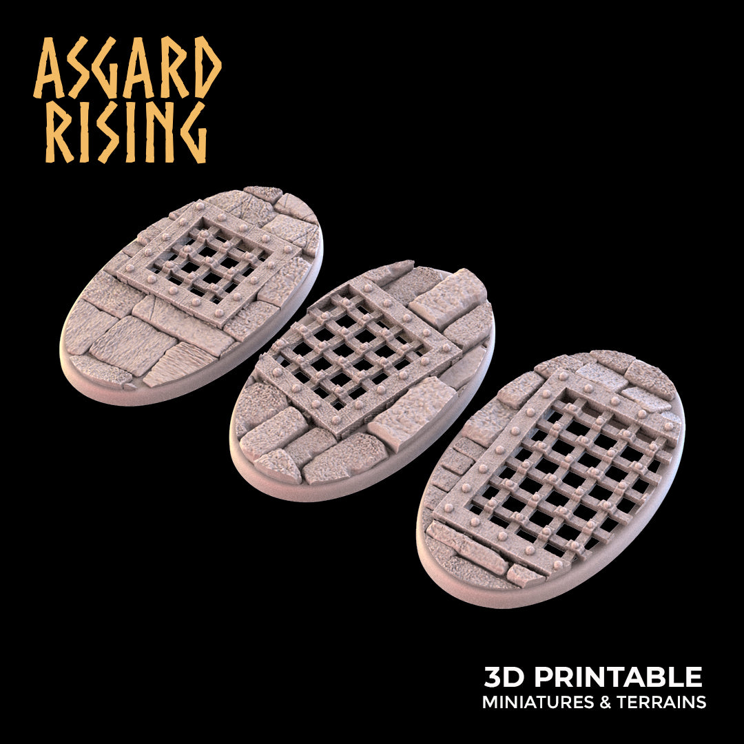 Temple Dungeon - Set of Oval Bases - Asgard Rising