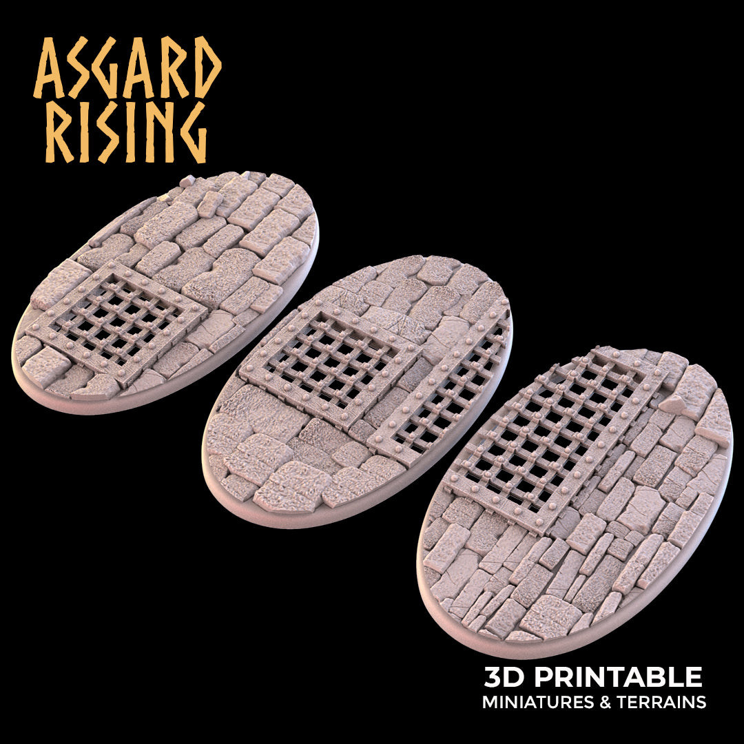 Temple Dungeon - Set of Oval Bases - Asgard Rising