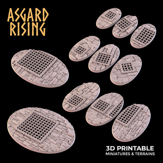 Temple Dungeon - Set of Oval Bases - Asgard Rising