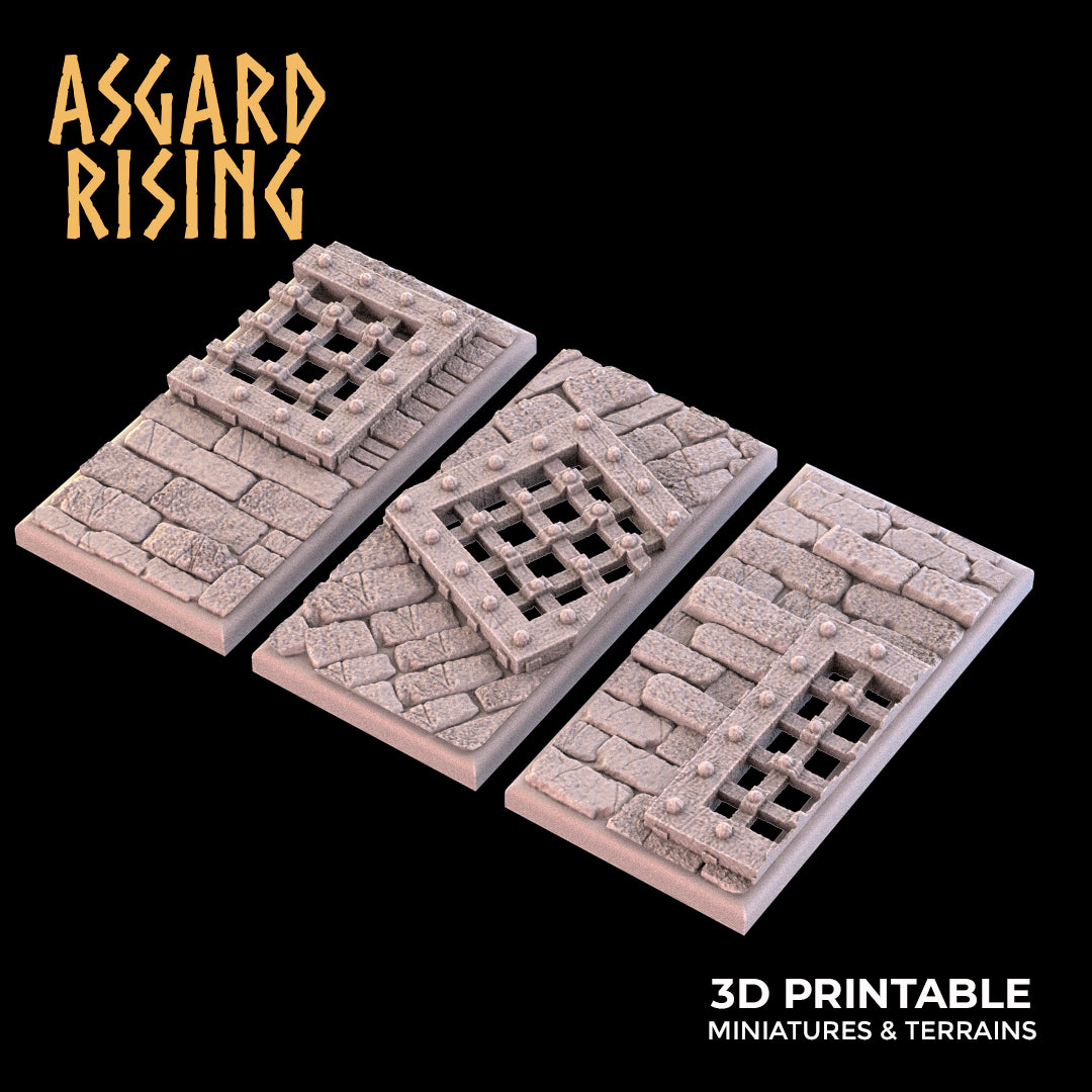 Temple Dungeon - Set of Square & Rectangle Bases - Asgard Rising