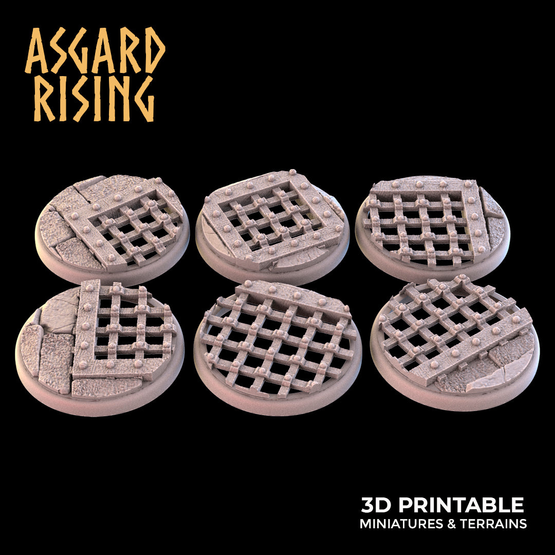 Temple Dungeon - Set of Round Bases - Asgard Rising