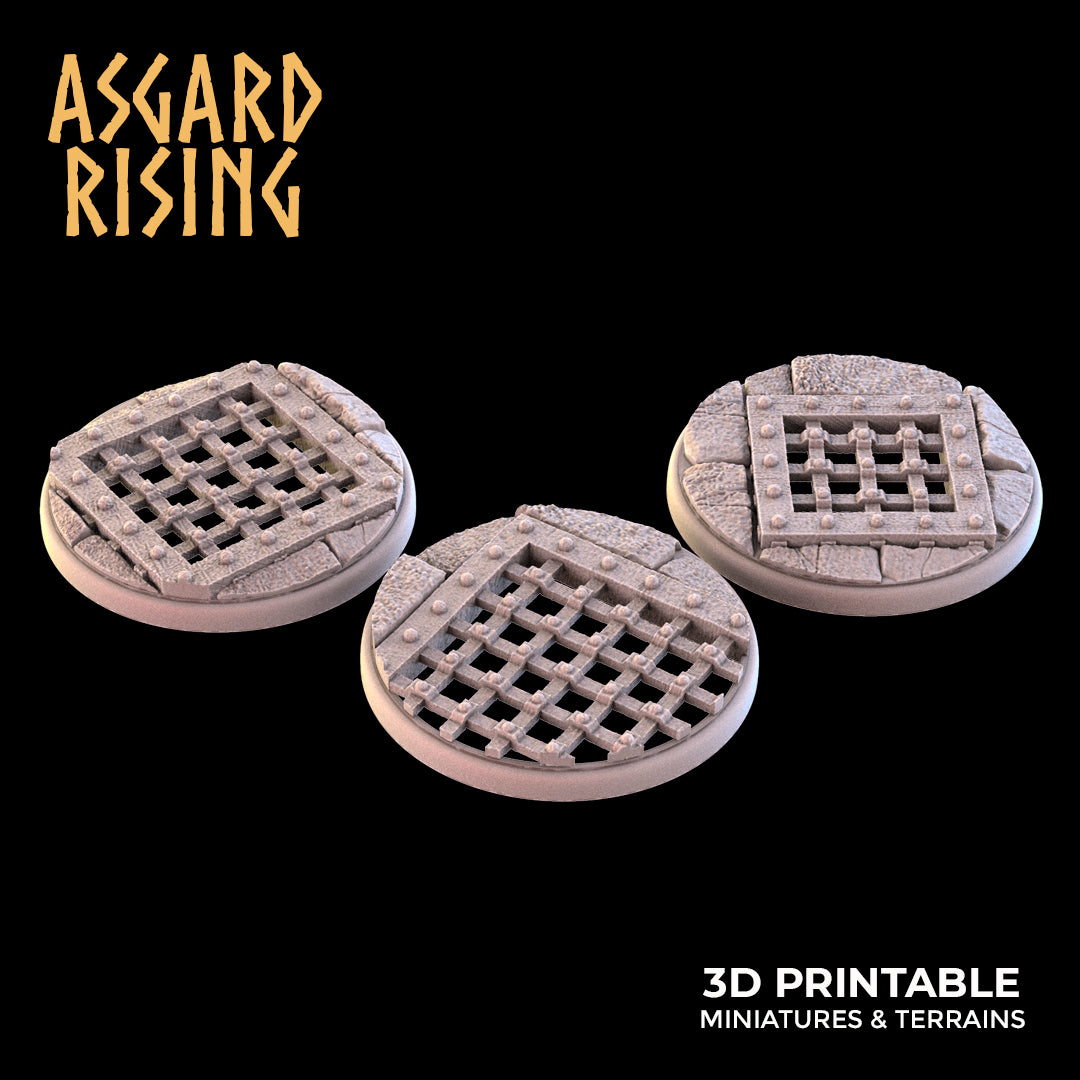 Temple Dungeon - Set of Round Bases - Asgard Rising