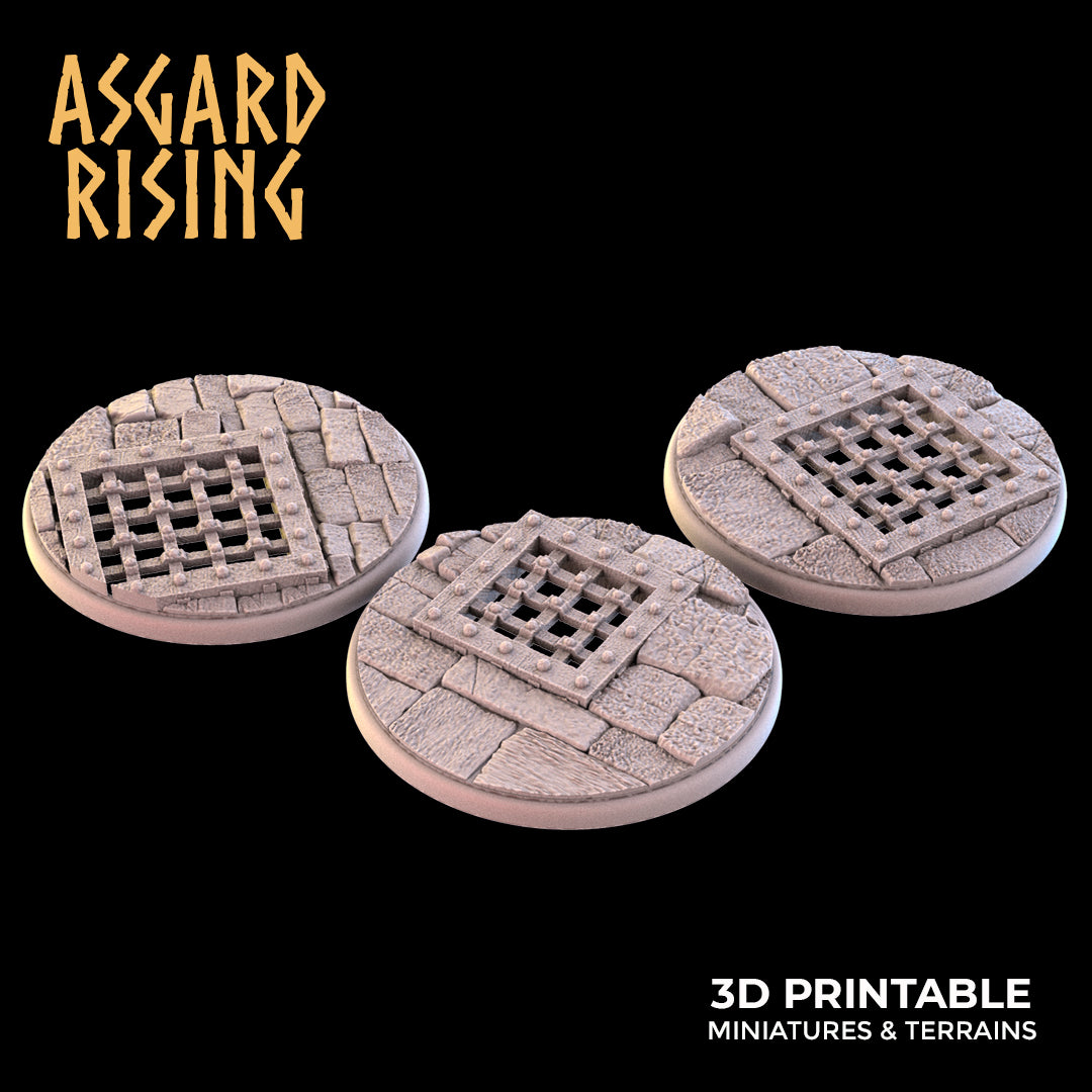 Temple Dungeon - Set of Round Bases - Asgard Rising