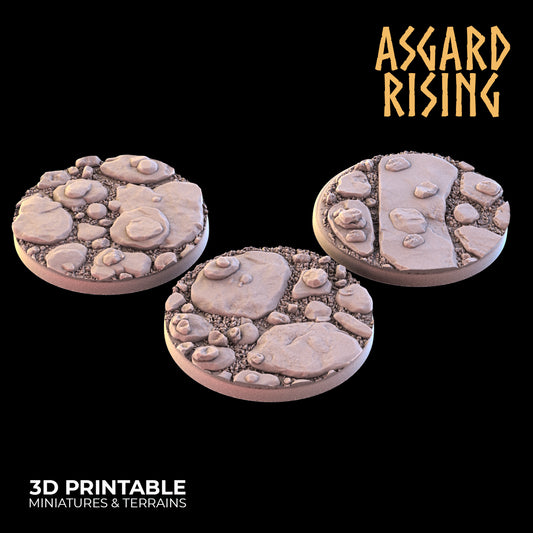 Rock Path - 3x 40mm Round Base - Asgard Rising