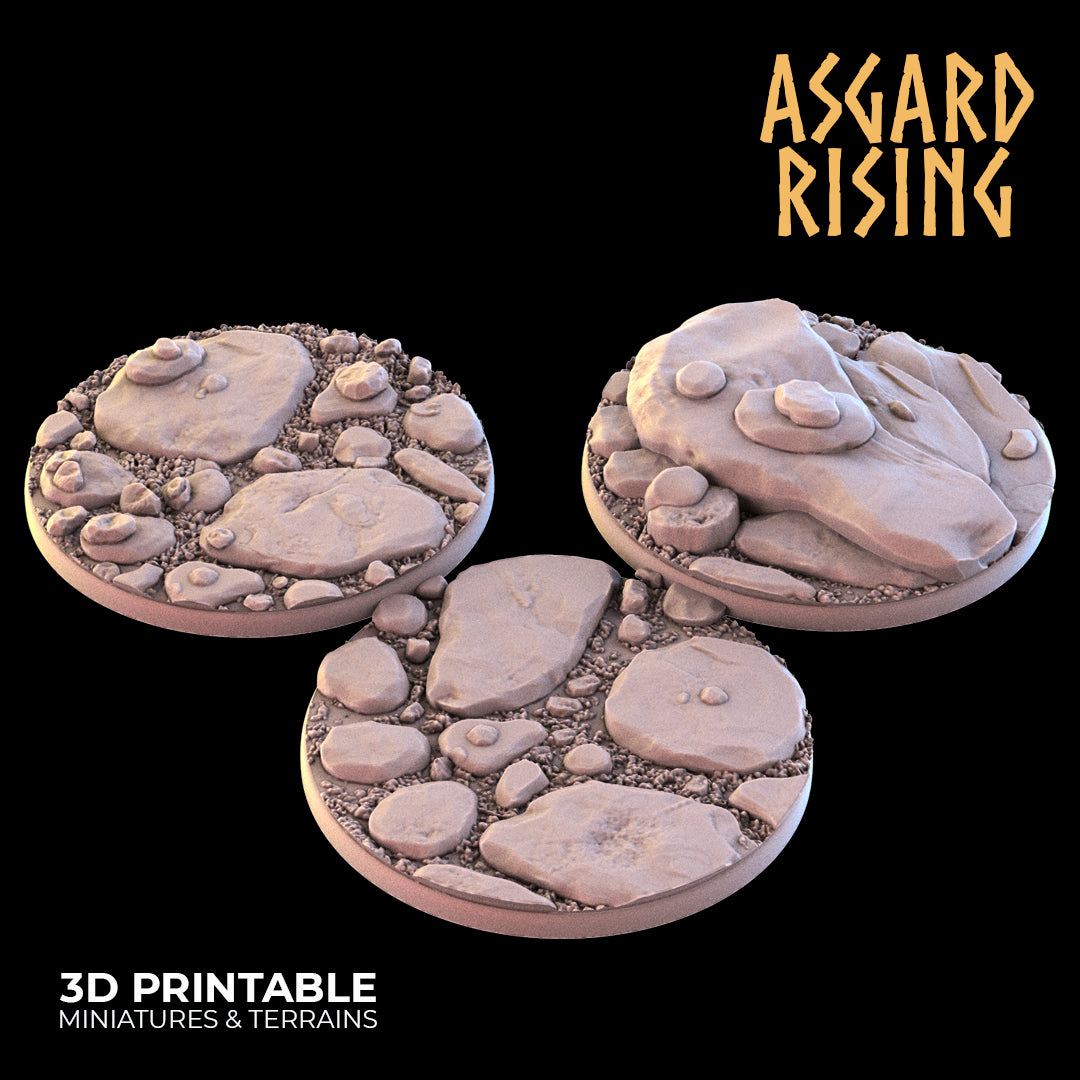 Felspfad - 3x 50 mm runde Basis - Asgard Rising