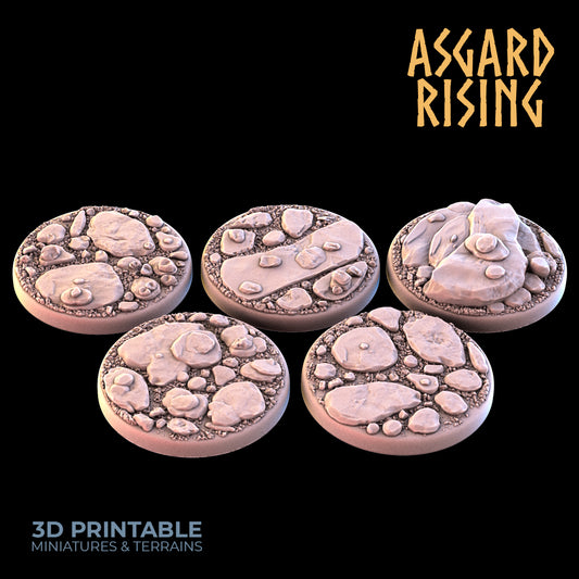 Rock Path - 5x Round Base 25mm - Asgard Rising