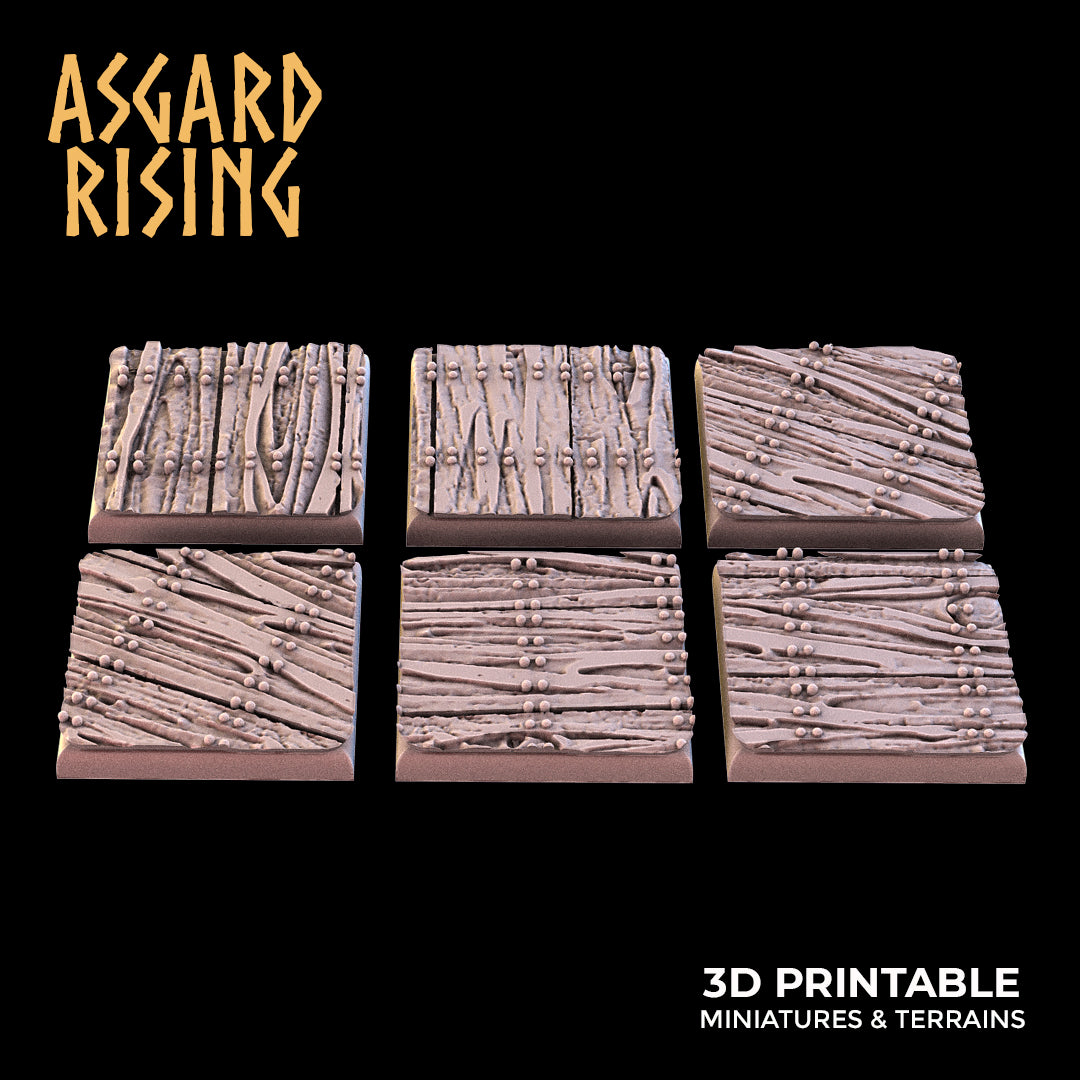 WOODEN FLOOR THEME bases SET - Asgard Rising