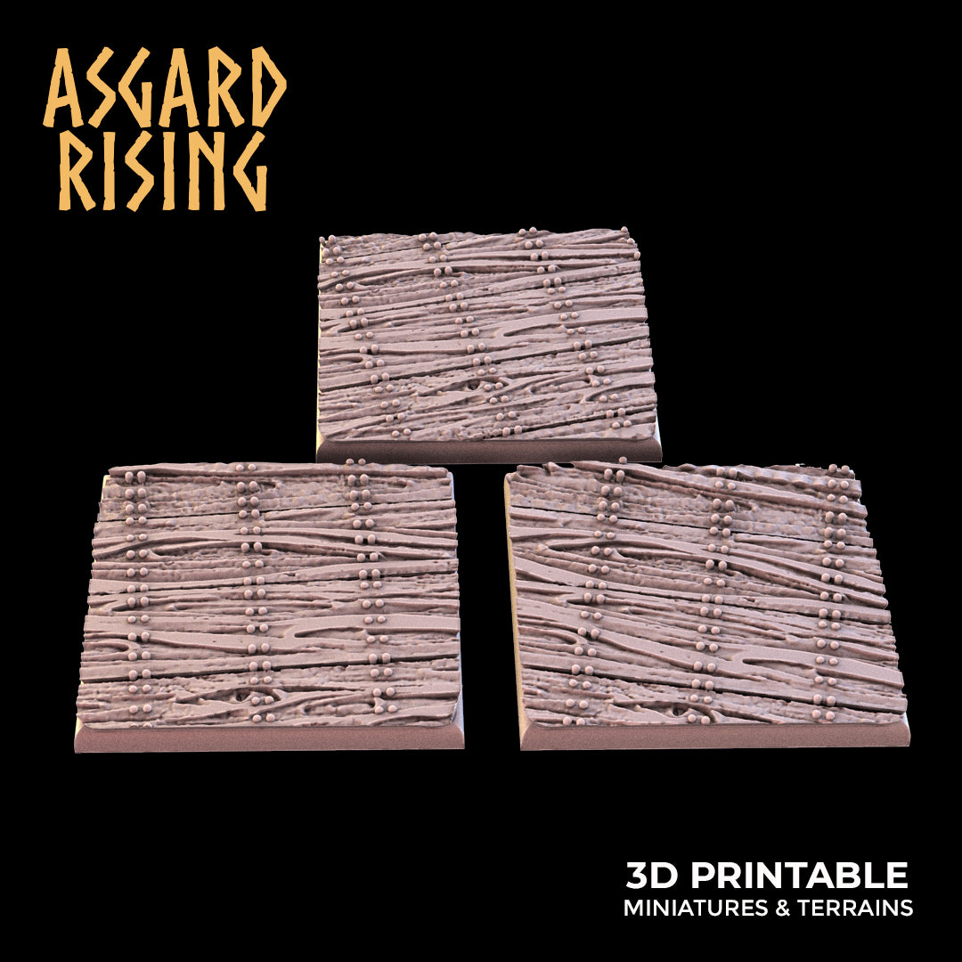 WOODEN FLOOR THEME bases SET - Asgard Rising