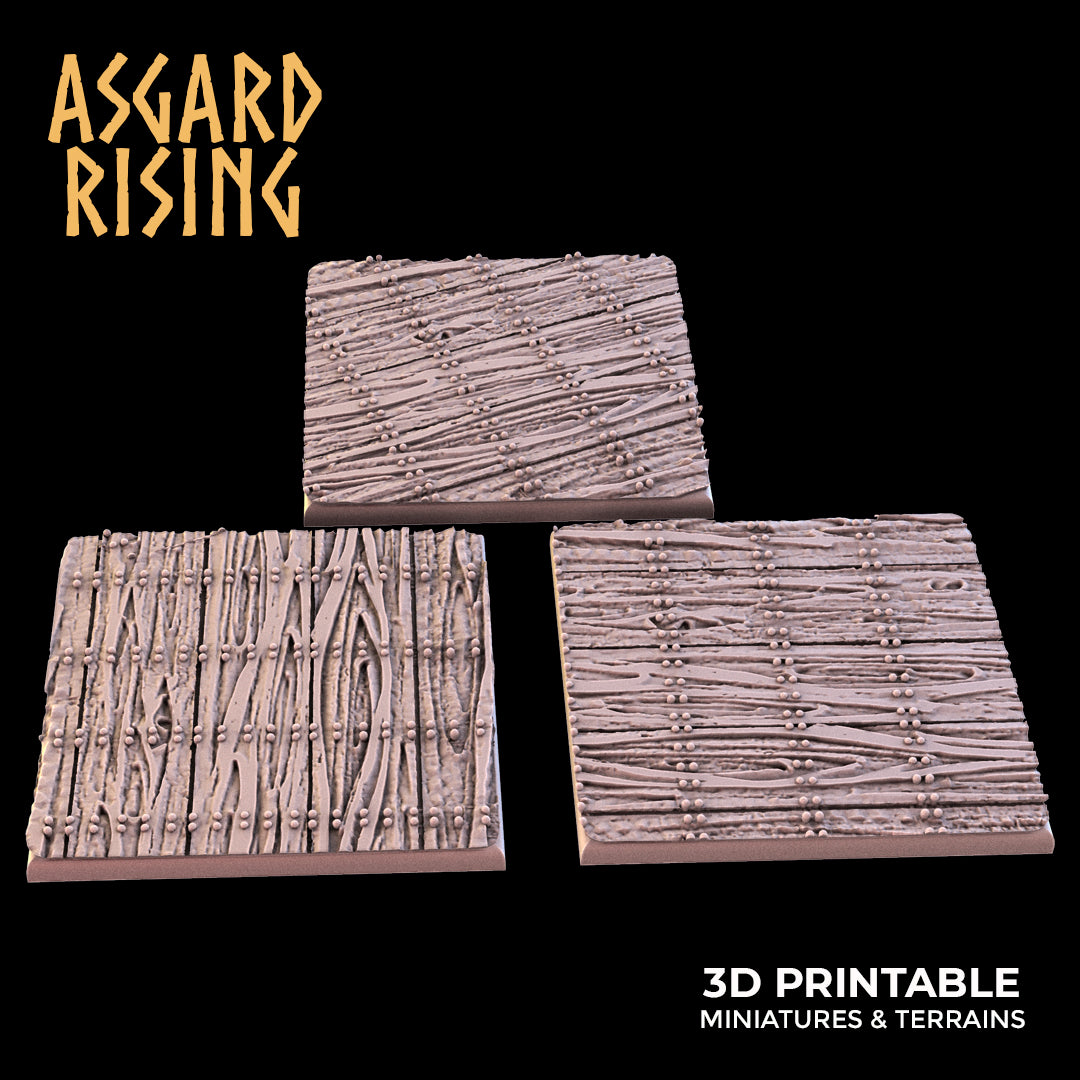 WOODEN FLOOR THEME bases SET - Asgard Rising