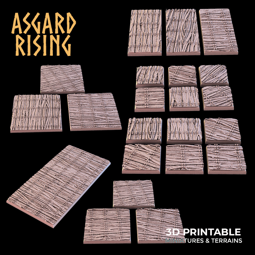 WOODEN FLOOR THEME bases SET - Asgard Rising