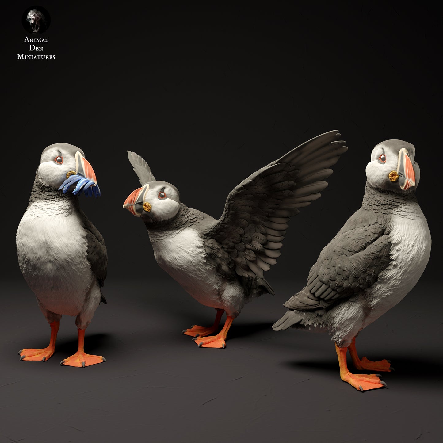 Atlantic Puffins - Animal Den Miniatures