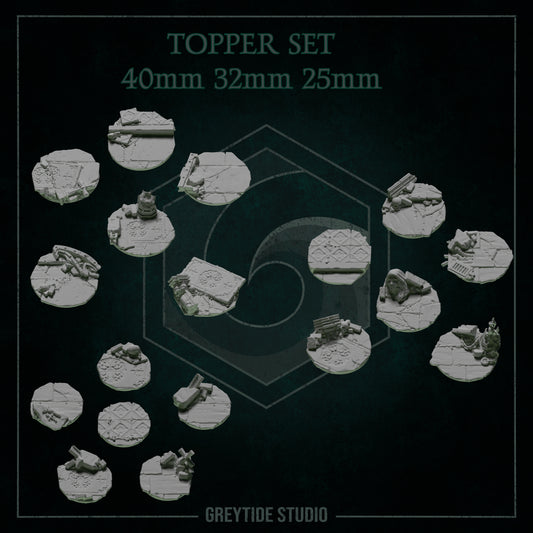 Topper-Set gotische Stadtruinen 25 mm 32 mm 40 mm - GreyTide Studio