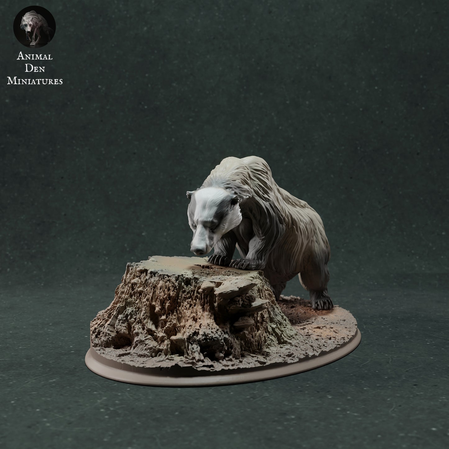 European Badger Sniffing - Animal Den Miniatures