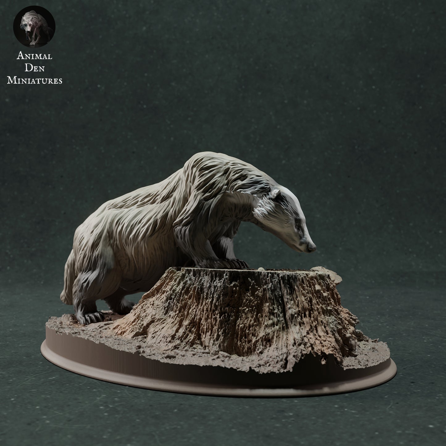 European Badger Sniffing - Animal Den Miniatures