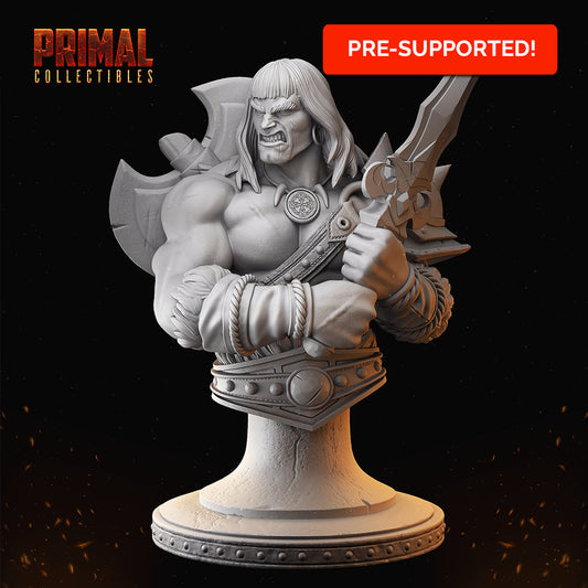 Barbarian - Thurkal Bust - MASTERS OF DUNGEONS QUEST - Primal Collectibles