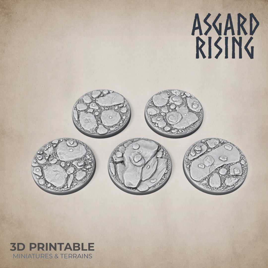 Rock Path - 5x Round Base 25mm - Asgard Rising