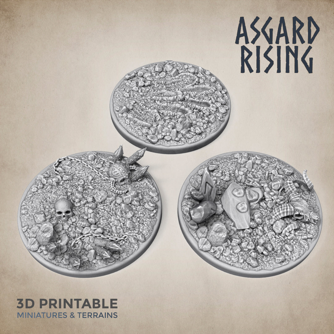 Battle Ground - 3x 40mm Round Base - Asgard Rising