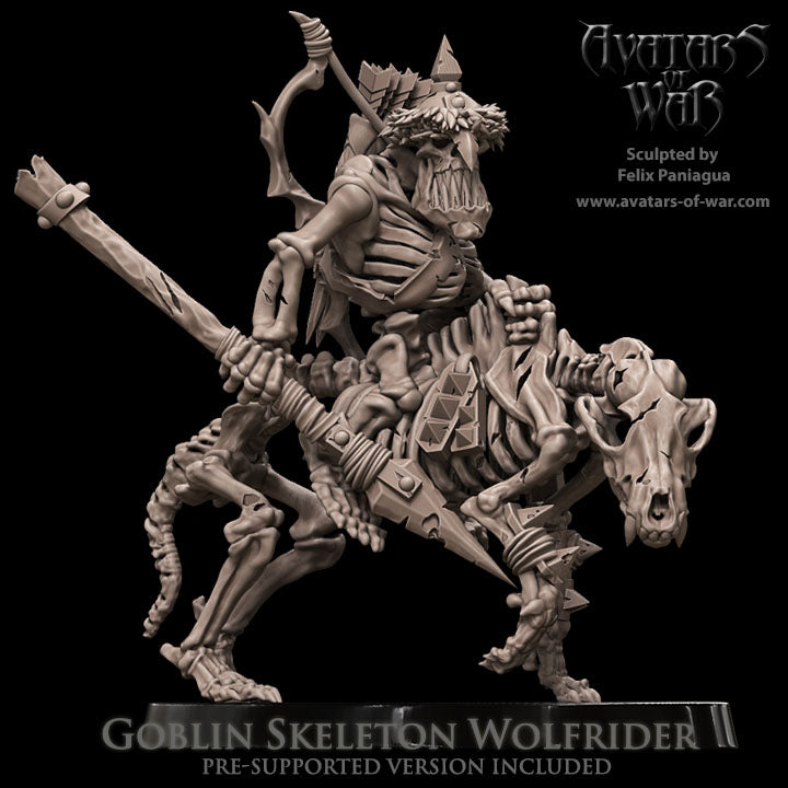 Goblin Skeleton Wolfrider - Avatars of War