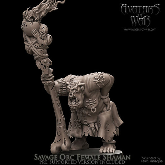 Savage Orc  female Shaman - Avatars of War