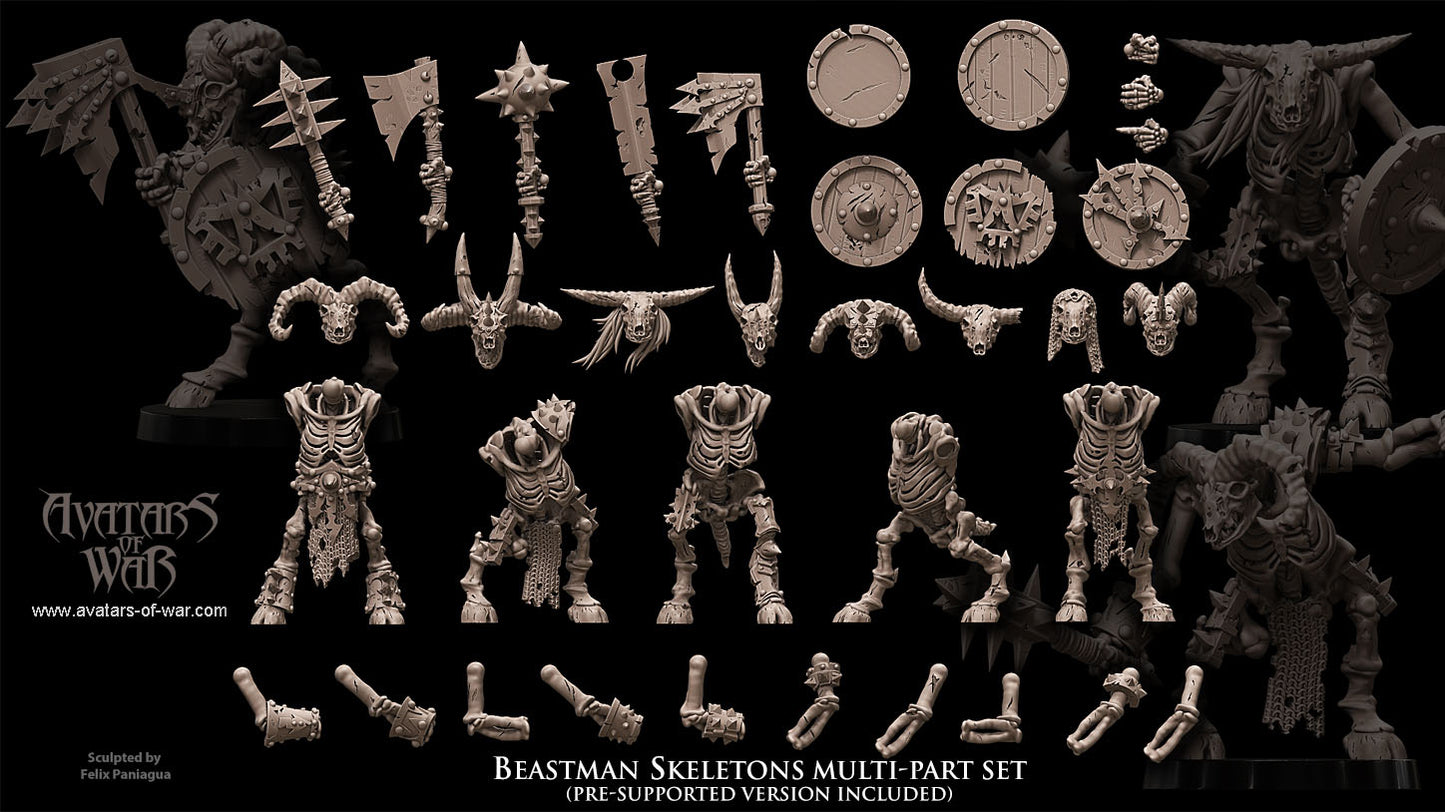 10x Beastman Skeletons multi-part set - Avatars of War