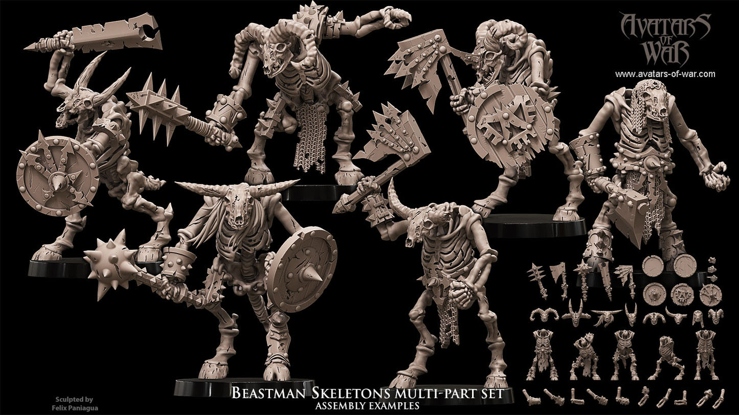 10x Beastman Skeletons multi-part set - Avatars of War