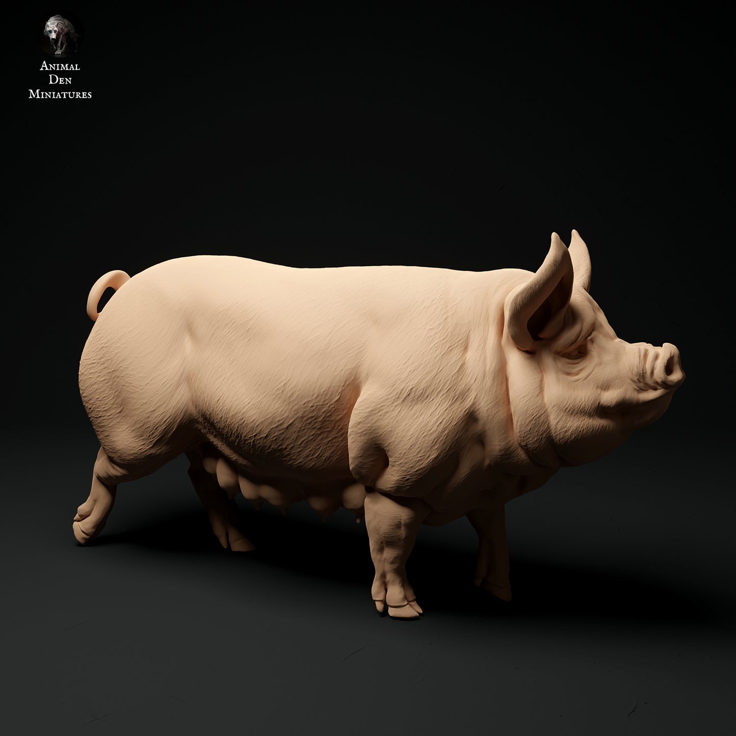 Berkshire Pig - Animal Den Miniatures