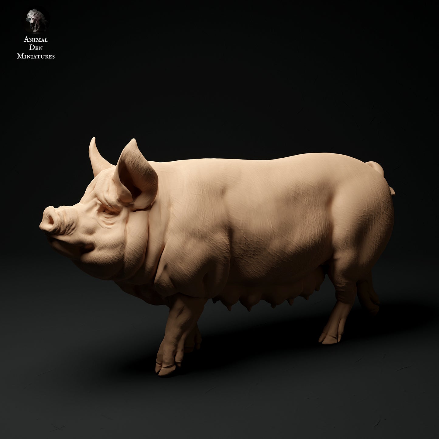 Berkshire Pig - Animal Den Miniatures