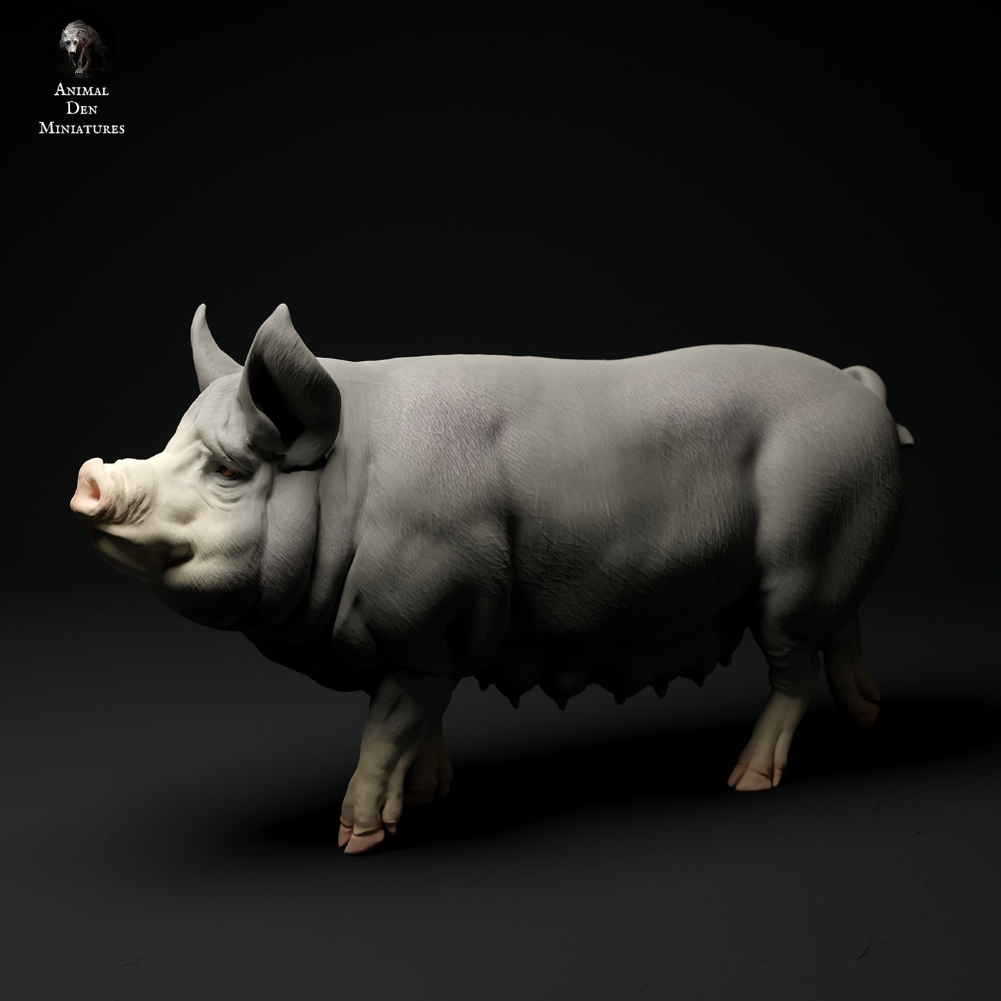 Berkshire Pig - Animal Den Miniatures