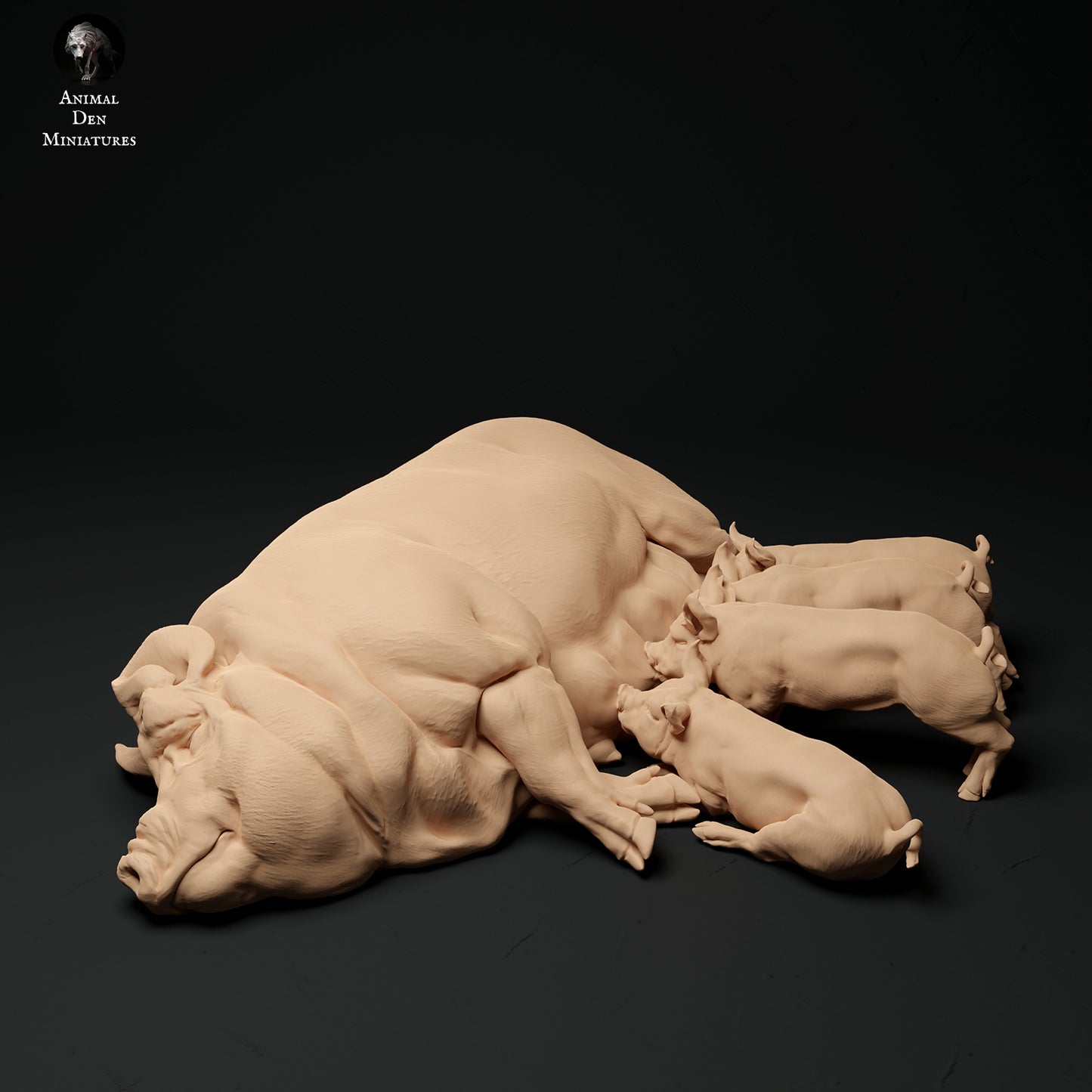 Berkshire Pigs and Boars Bundle Set - Animal Den Miniatures