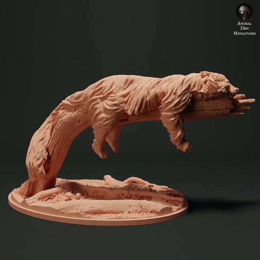 Binturong Sleep - Animal Den Miniatures