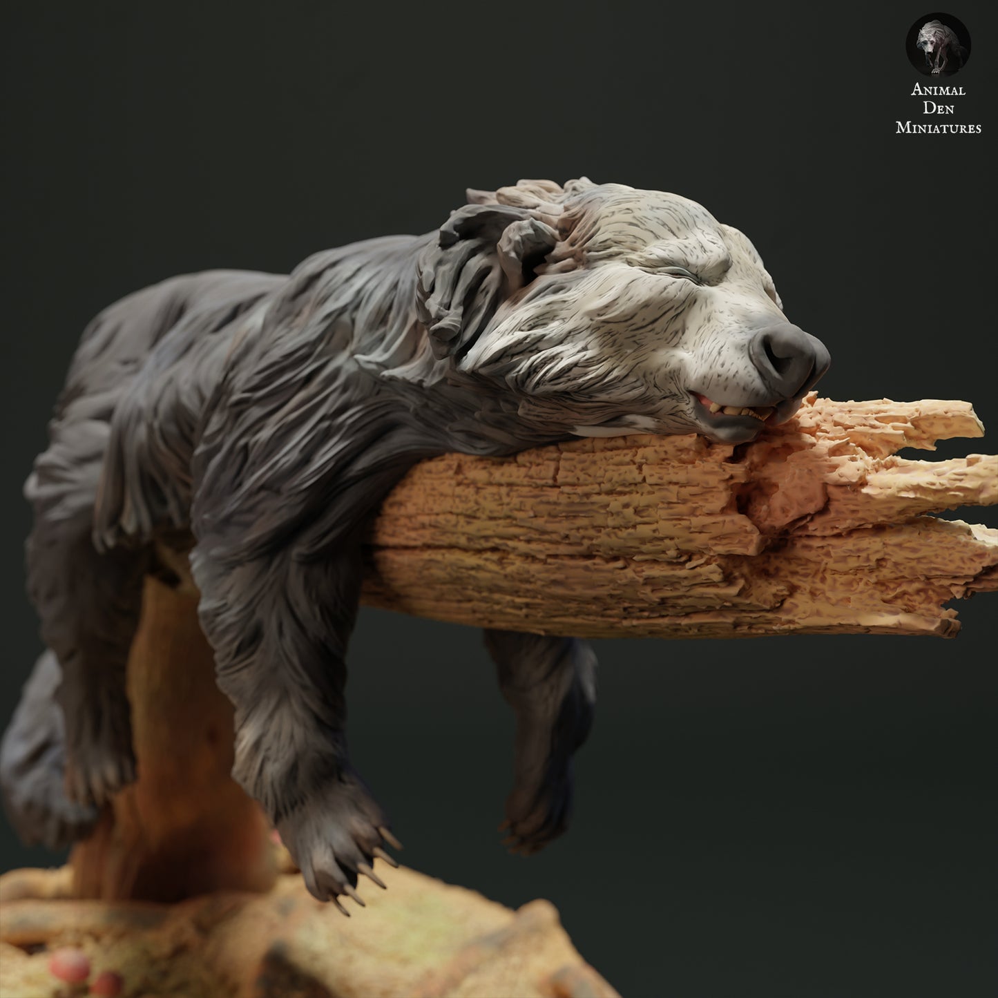 Binturong Sleep - Animal Den Miniatures