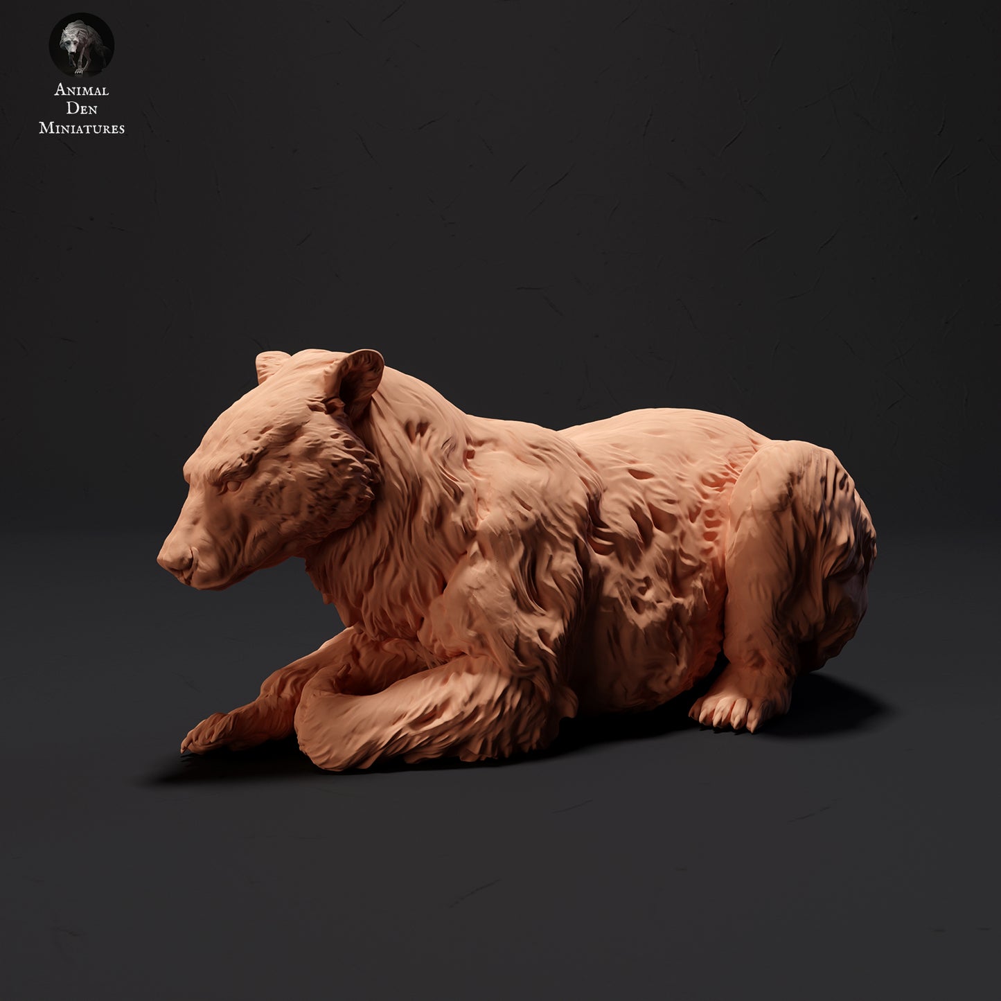 Black Bear Lying - Animal Den Miniatures