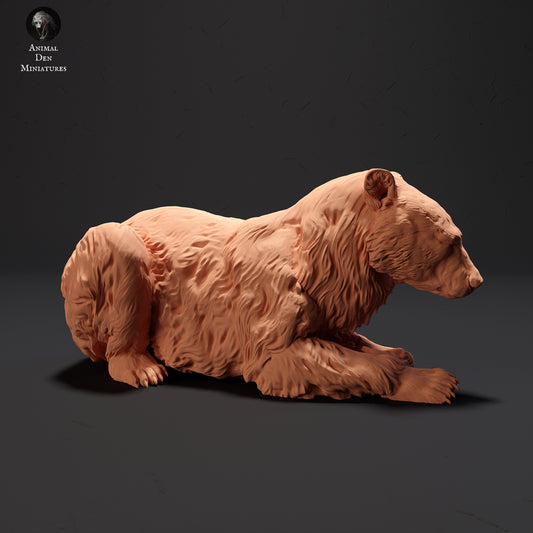 Black Bear Lying - Animal Den Miniatures