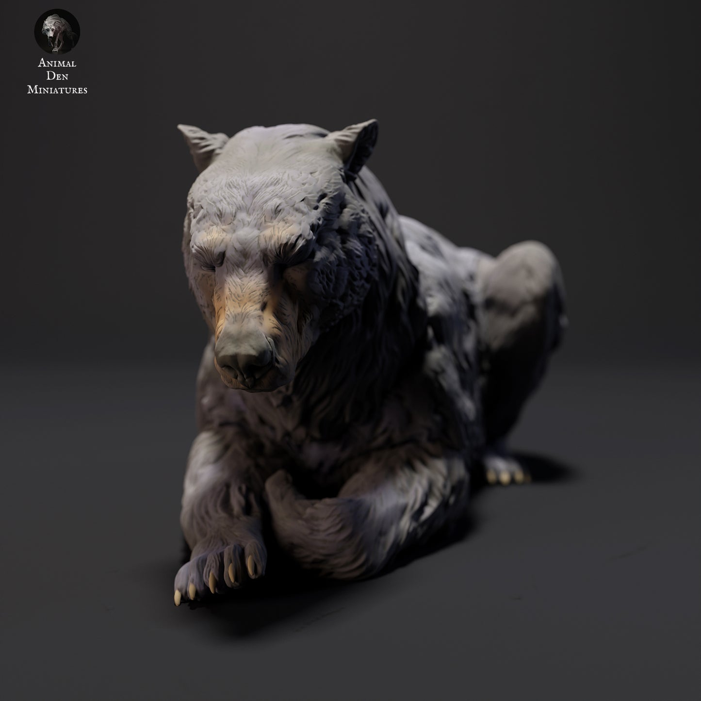 Black Bear Lying - Animal Den Miniatures