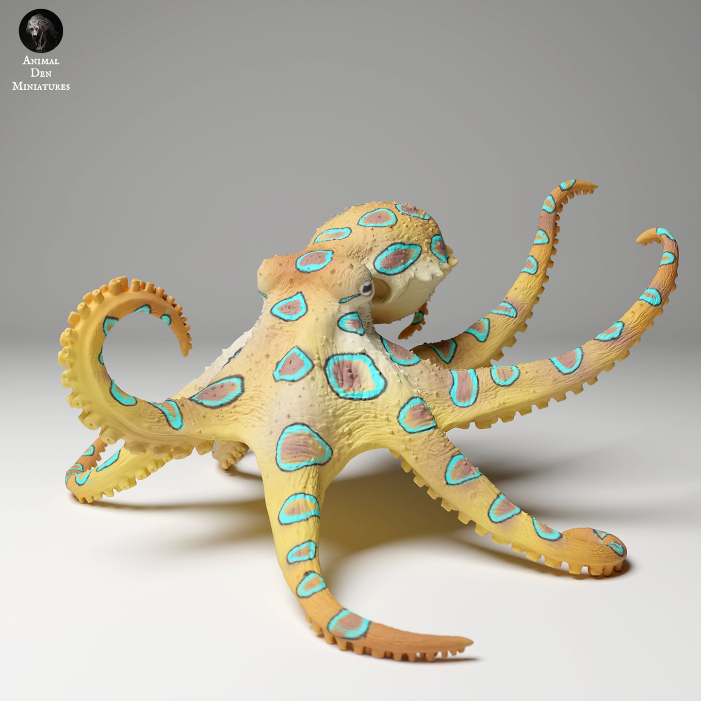 Greater Blue-Ringed Octopus Swim - Animal Den Miniatures