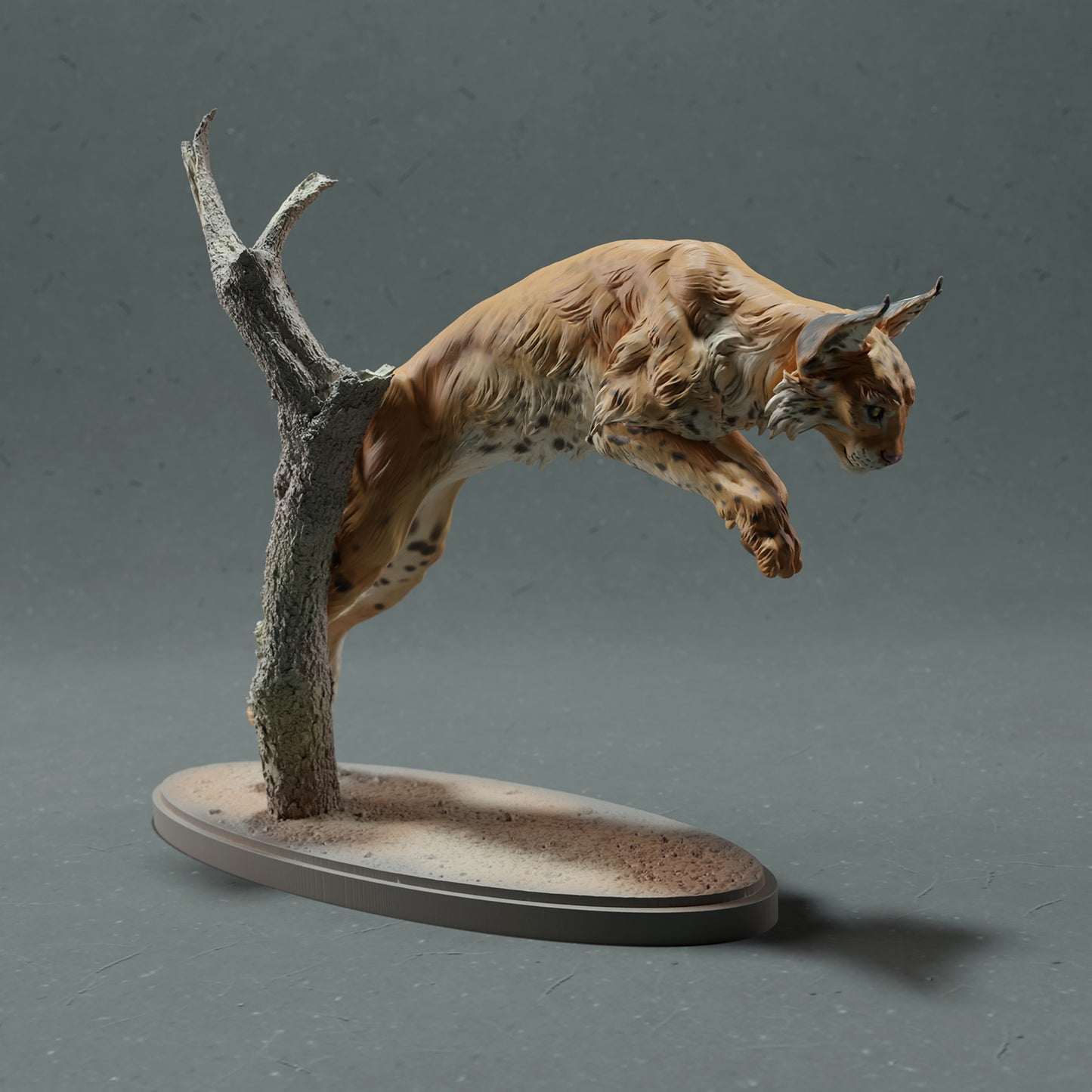 Bobcat / Lynx - Leap - Animal Den Miniatures