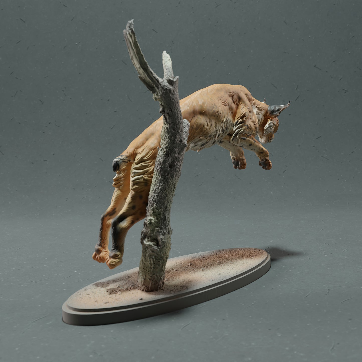 Bobcat / Lynx - Leap - Animal Den Miniatures