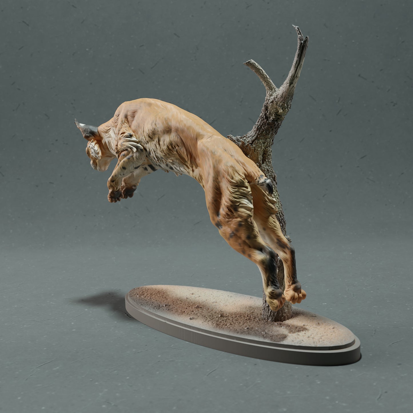 Bobcat / Lynx - Leap - Animal Den Miniatures