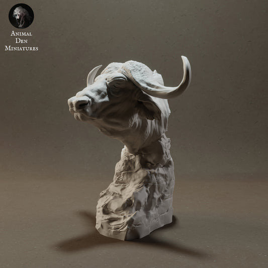 Cape Buffalo Bust - Animal Den Miniatures