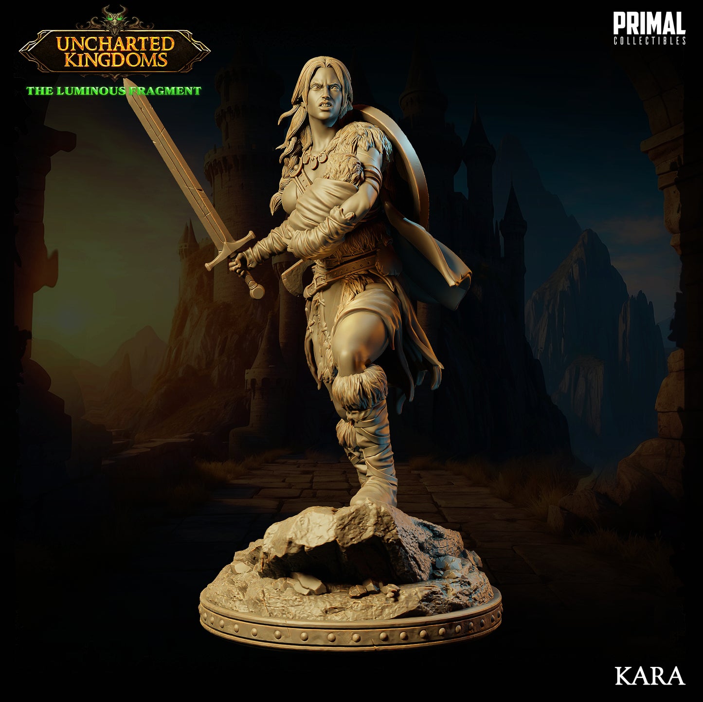 4 miniatures - 32mm - Barbarians Bundle - Uncharted Kingdoms