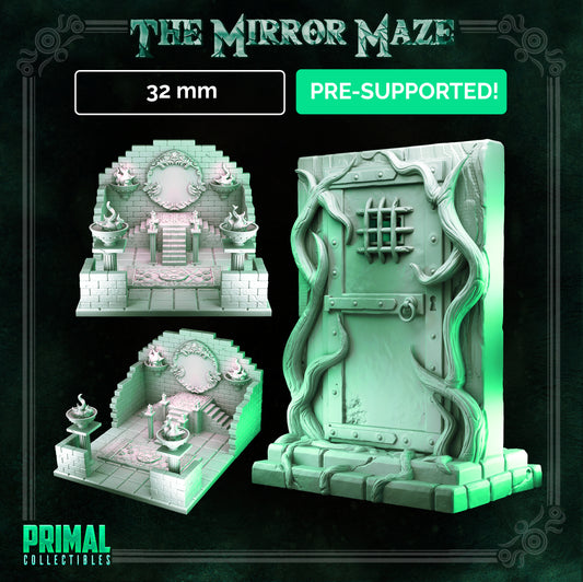 Sanctrum room and iron door - THE MIRROR MAZE - MASTERS OF DUNGEONS QUEST - Primal Collectibles