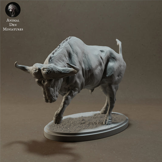 Cape Buffalo Charging - Animal Den Miniatures