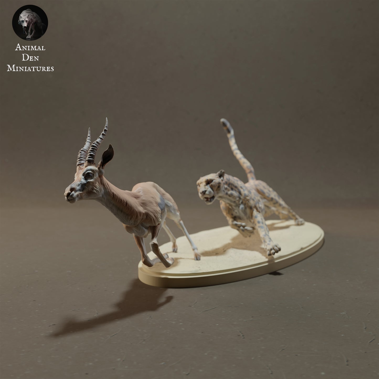 Cheetah Hunting Thomson's Gazelle - Animal Den Miniatures