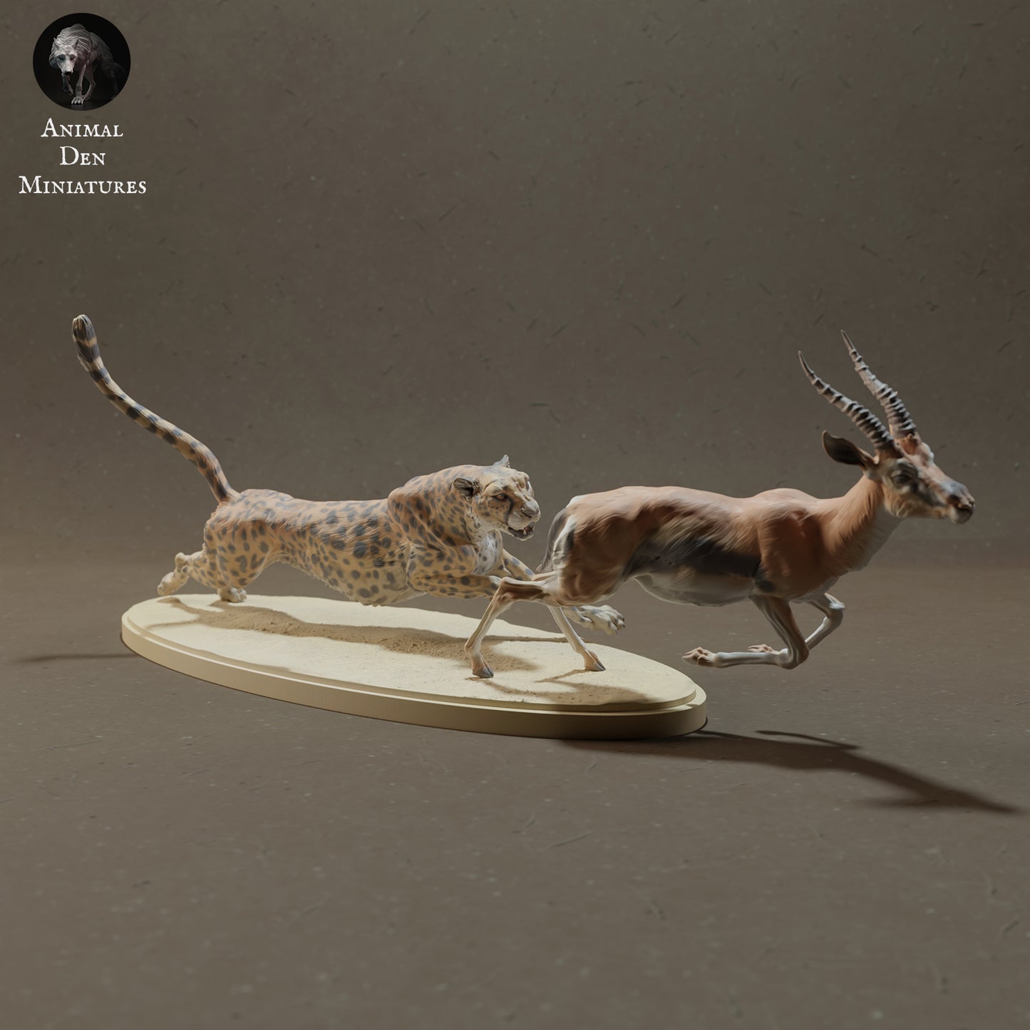 Cheetah Hunting Thomson's Gazelle - Animal Den Miniatures