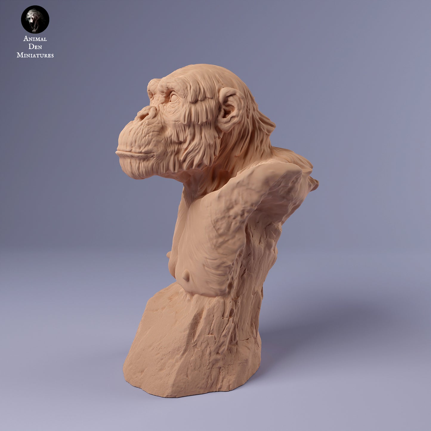 Common Chimpanzee Bust - Animal Den Miniatures