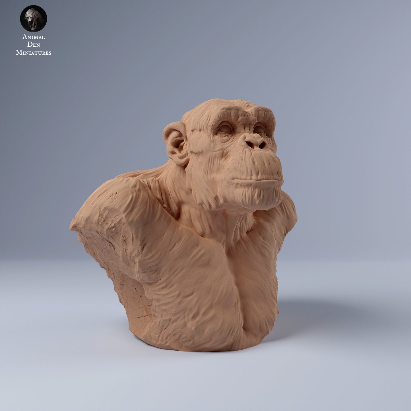 Chimp Male Bust - Animal Den Miniatures