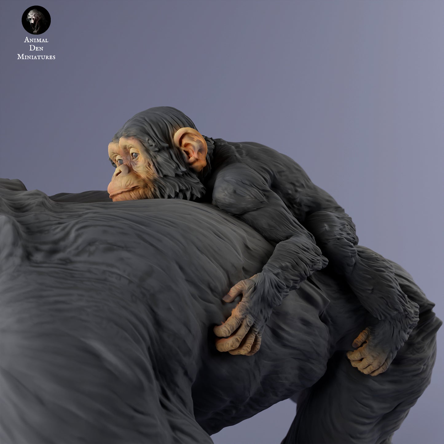 Common Chimpanzee Female with Infant - Animal Den Miniatures