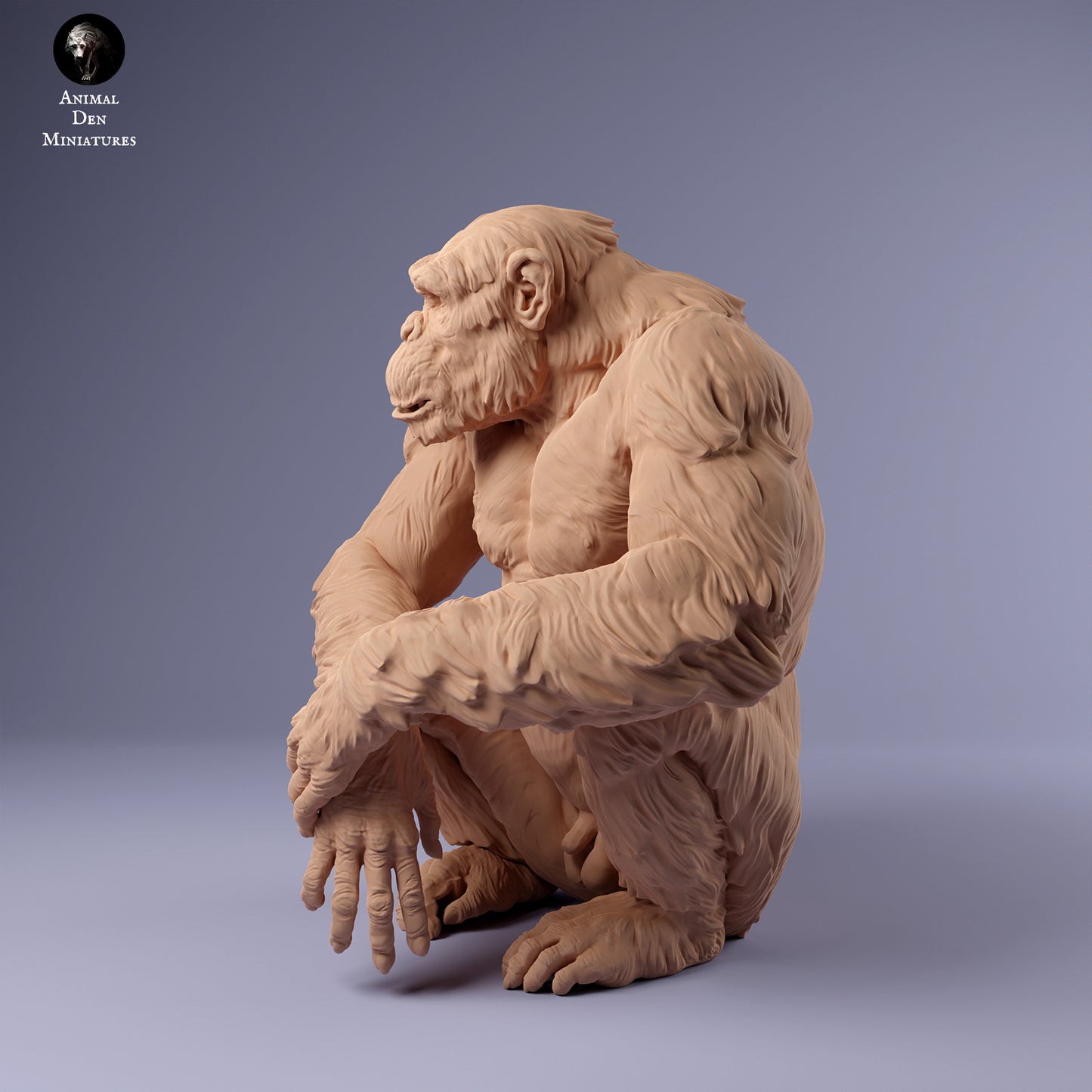 Common Chimpanzee Male Sitting - Animal Den Miniatures