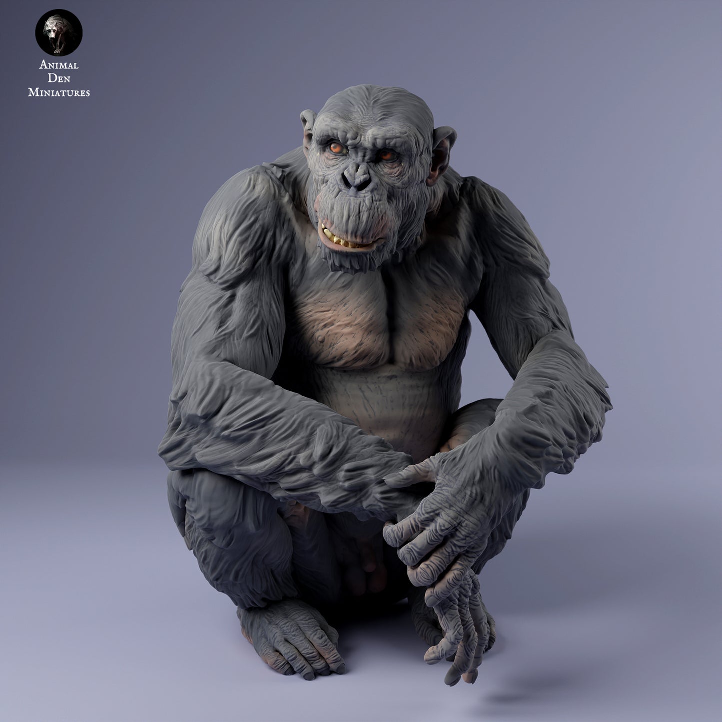 Common Chimpanzee Male Sitting - Animal Den Miniatures